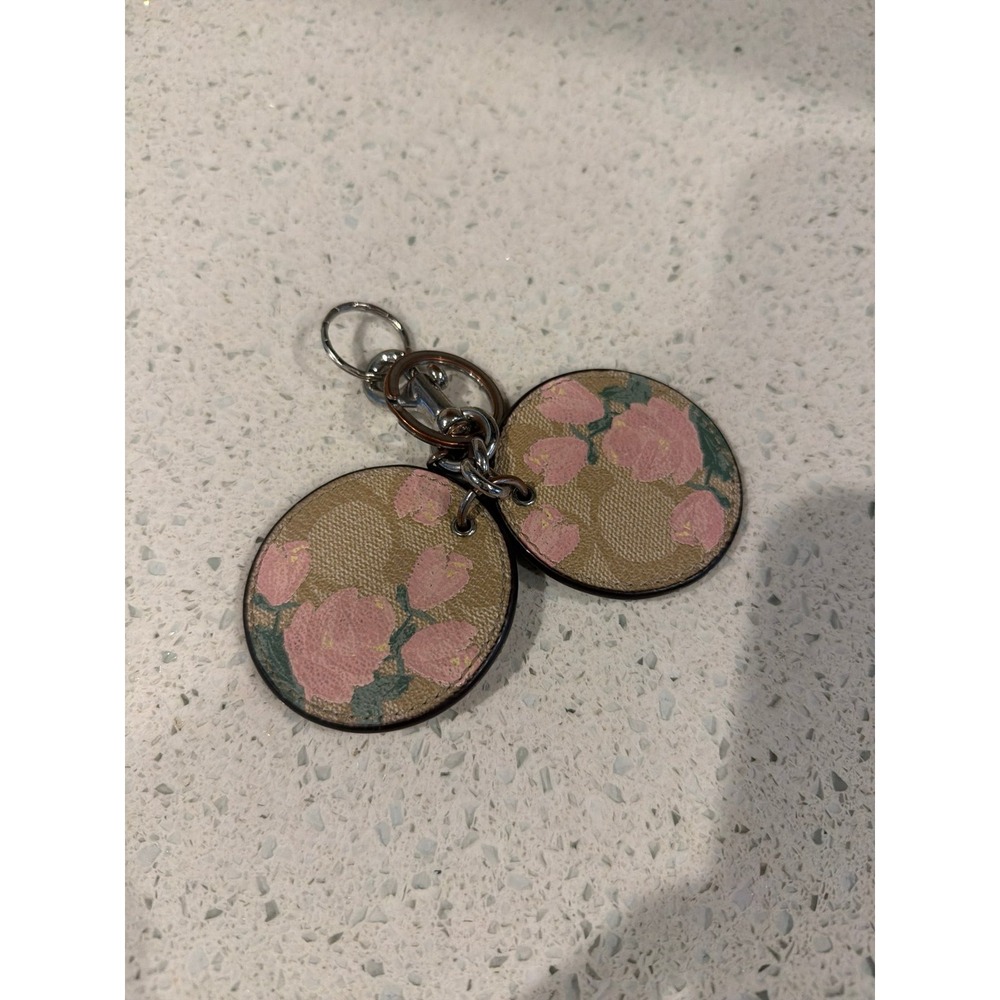 Coach MIRROR BAG CHARM Graphic Ditsy Floral Print - Picture 2 of 3